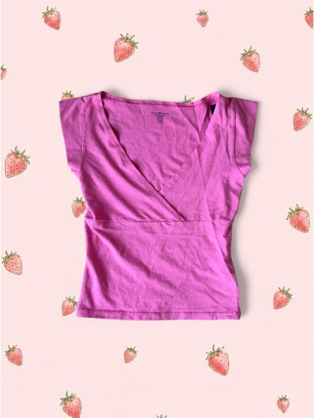 Brandy Melville fuchsia pink amara top
